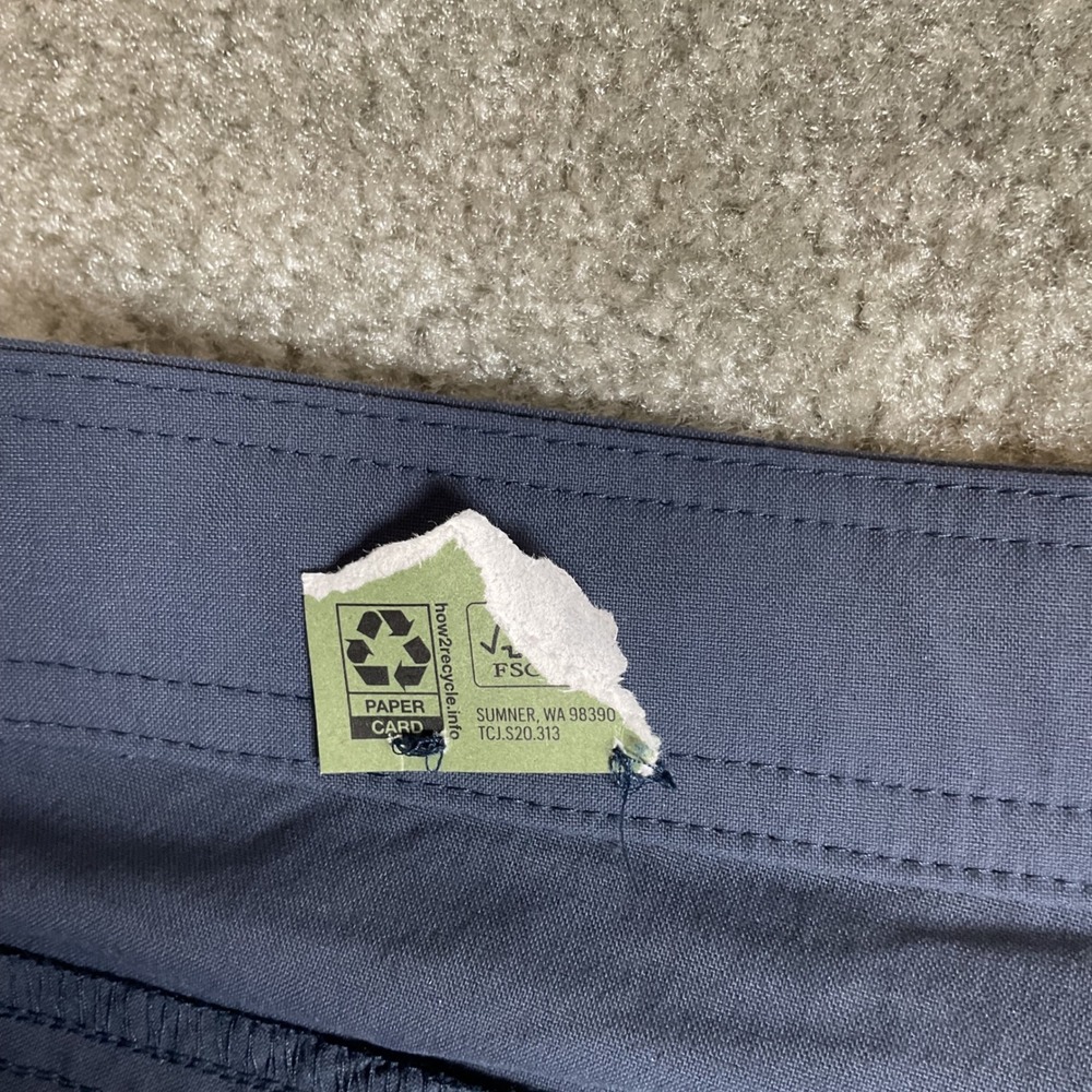 REI Co-op Hiking Pants Mens 42x32 Blue Gray Excellent Performance Trail Trousers - Picture 9 of 9